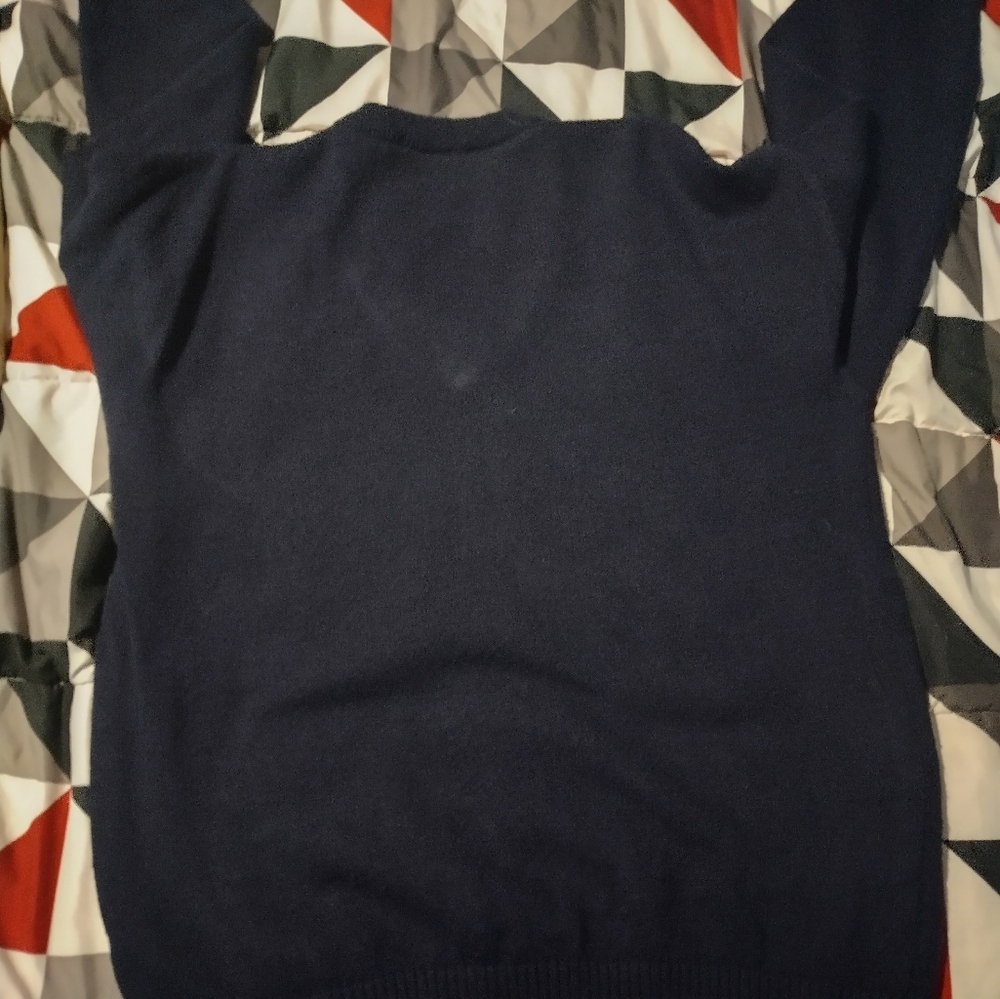 Blarney Castle Designs Sweater Mens Large XL Ireland Golf V-neck Geometric. - Picture 7 of 8